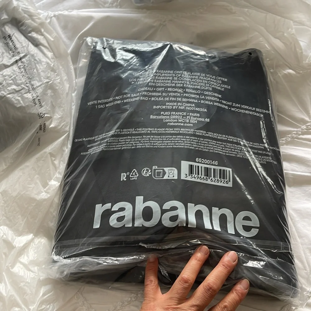 PACO RABANNE black large weeken bag